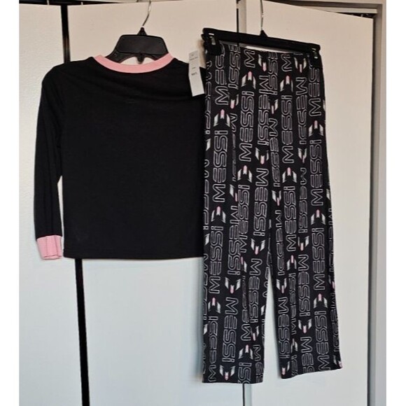 Lionel Messi Collection Pajama Sleepwear Set Youth Small 6/7  Pink / Black NEW - Picture 3 of 4